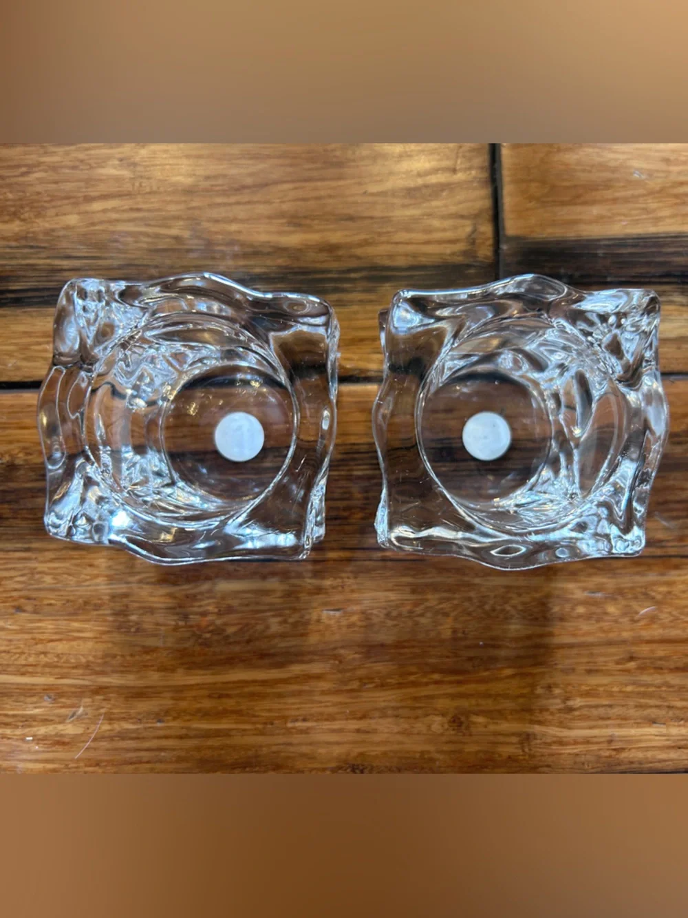 PartyLite Glacier Pair glass votive holders. Set of 2. Excellent condition. - Picture 3 of 7